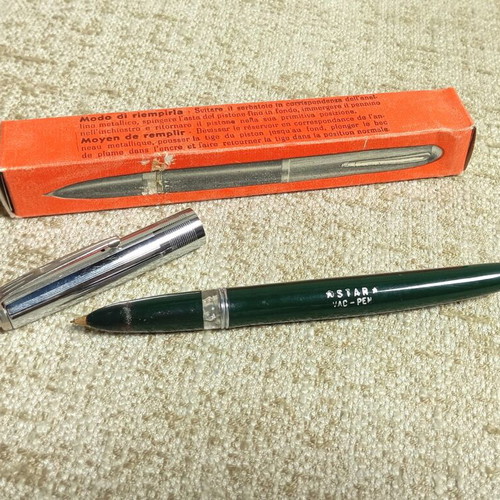 Star Vac-Pen Vintage Fountain Pen Set 50s New