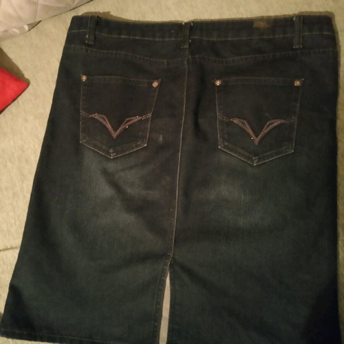 Denim skirt used, size 48 Italian