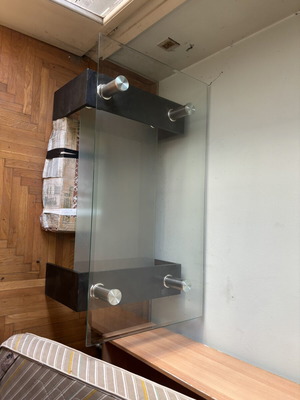 Glass coffee table 110x61 cm