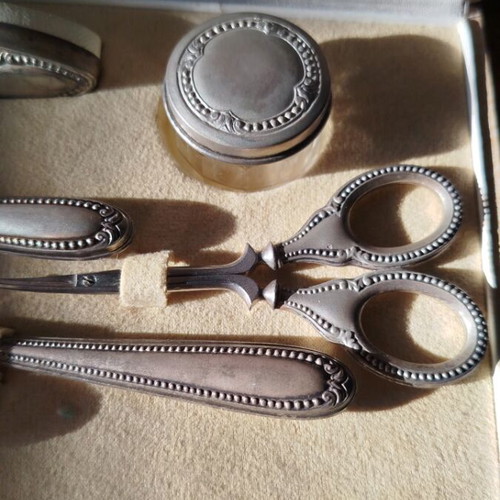 Antique manicure set in case like new, early 20th century