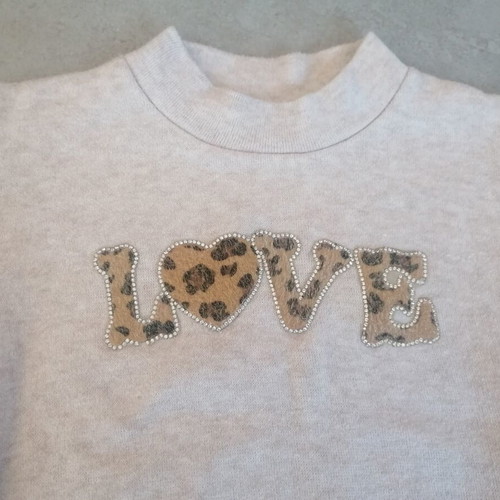 Love Pullover for Girls like new, beige and brown, winter