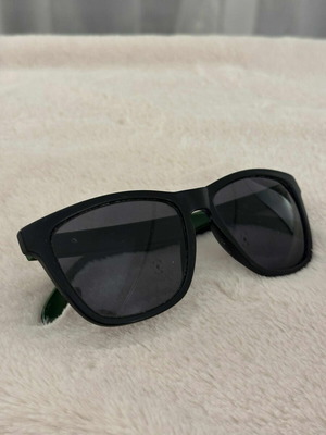 White Shark sunglasses used, black with green arms