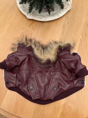 Dog jacket leather waterproof, size Small, new
