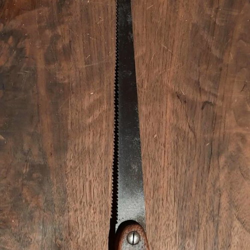 Vintage Compass Saw 50cm used, collectible woodworking tool 1920-1950