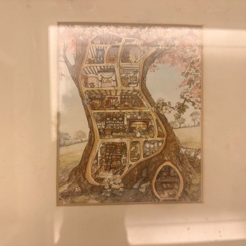 Set of 2 vintage children's illustration frames used