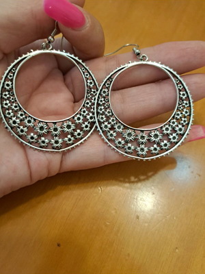 Ethnic earrings new, silver