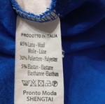 Cardigan-Shirt With Short Sleeve Used, White And Blue