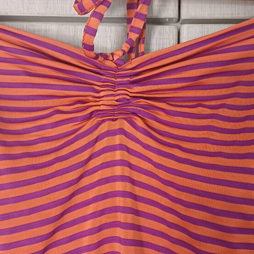 Striped Off-Shoulder Top H&M Orange Purple