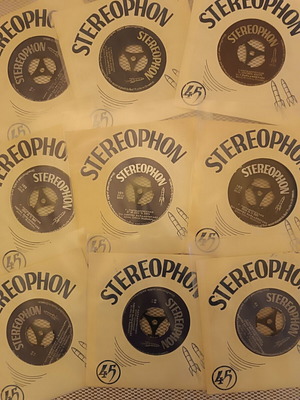 Stereophon vinyl records like new, pack of 9 small discs laiko
