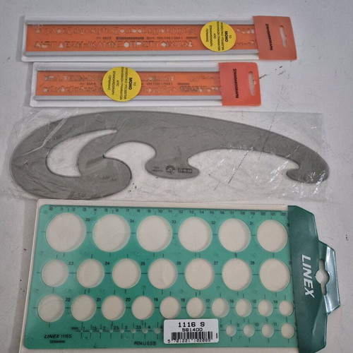 Standardgraph rulers and stencil like new, barely used