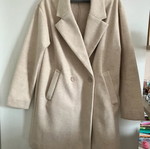 Pull & Bear beige coat used, size XS
