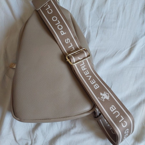 Beverly Hills Polo Club bag, light brown with logo strap