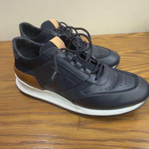 Tod's sneakers used, leather, blue, size 43