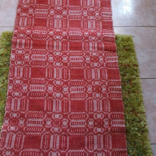 Handwoven rugs used, set of two runners