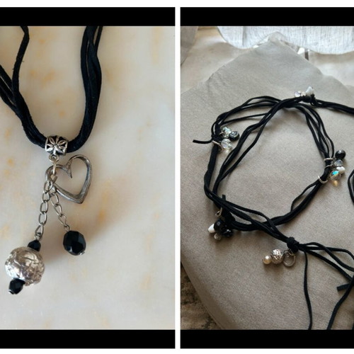 Choker necklace and long necklace like new, sold together