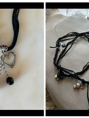 Choker necklace and long necklace like new, sold together