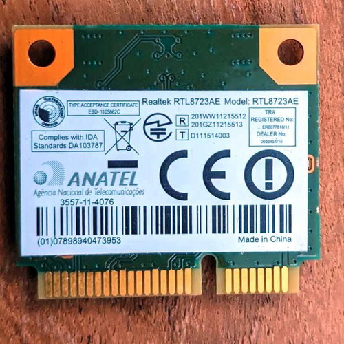 WiFi Bluetooth 4.0 Half Mini PCIe Card RTL8723AE used for notebooks