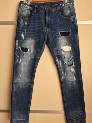 Warren Webber Distressed Jeans used, size W36/EU50, dark blue
