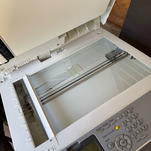 OKI MC332 multifunction printer used, print, scan, copy, fax