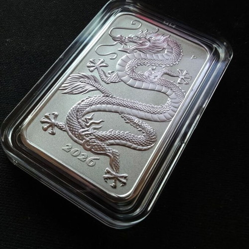 Australian Dragon 2026 Silver Bar 1oz
