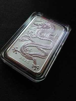 Australian Dragon 2026 Silver Bar 1oz