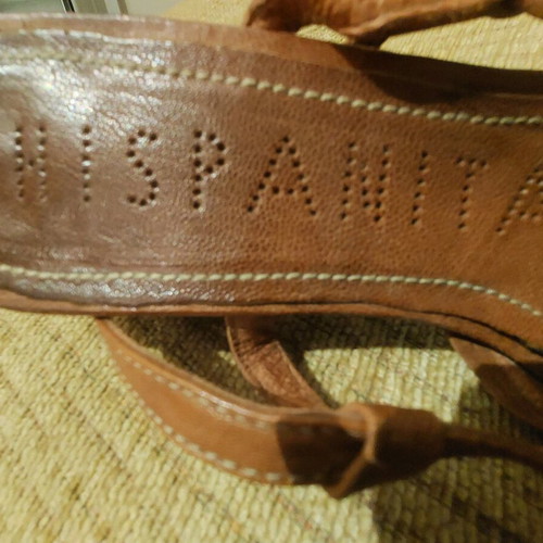 Hispanitas leather vintage tan shoes with straps size 39 used