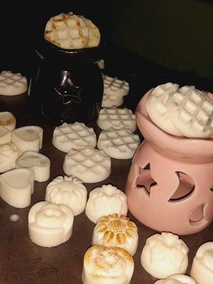Handmade wax melts and burner set of 10 pieces, new
