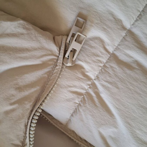 Zara puffer long coat, warm, like new, beige, oversized