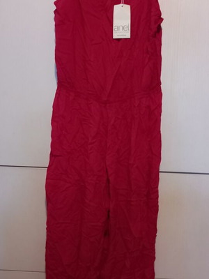 Women's Red Sleeveless Jumpsuit Anel New, Size L
