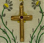  Ασημενιος χρυσοφυλλωμενος σταυρος τελη 19ου αιώνα .