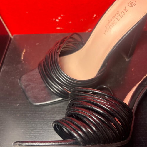 Mules Black Size 40 10cm Alta Moda like new