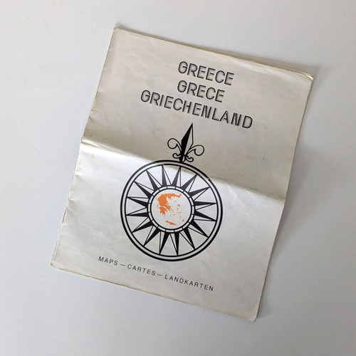 Greece Tourist Map by D.G. Tsopelas used, multilingual edition