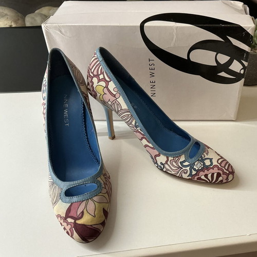 Nine West colorful pumps size 36 like new, 10 cm heel