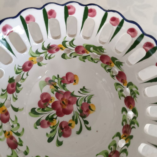 Vintage decorative faience cup with base like new