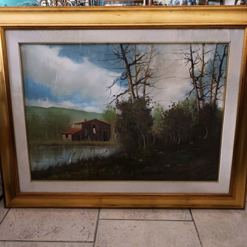 Μεγάλος πίνακας ζωγραφικής σε άριστη κατάσταση 92x72 εκ.