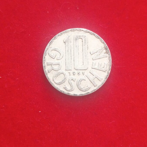 Austria 10 Groschen Coin used