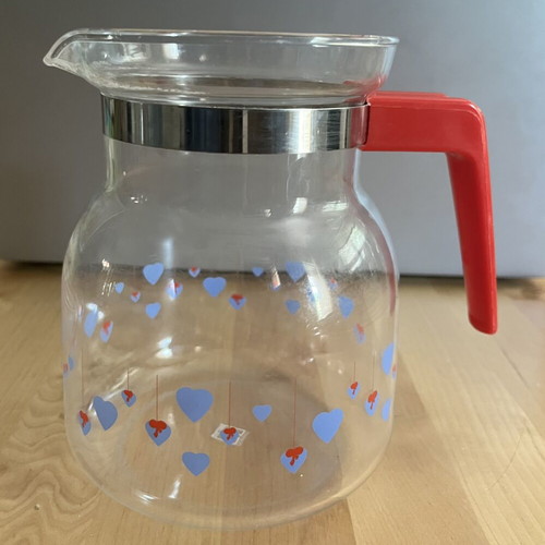 JEMAERGLAS vintage glass jug for hot drinks, Germany