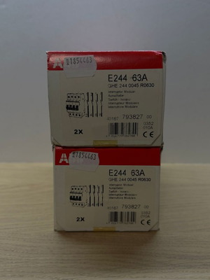ABB E244 63A circuit breakers pack of 4 new