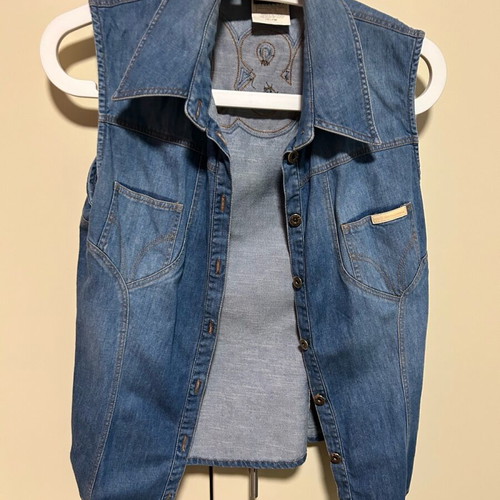 D&G denim vest like new, blue, size S