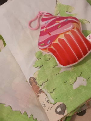 Masha and the Bear bedding set like new with squishy keychain gift
