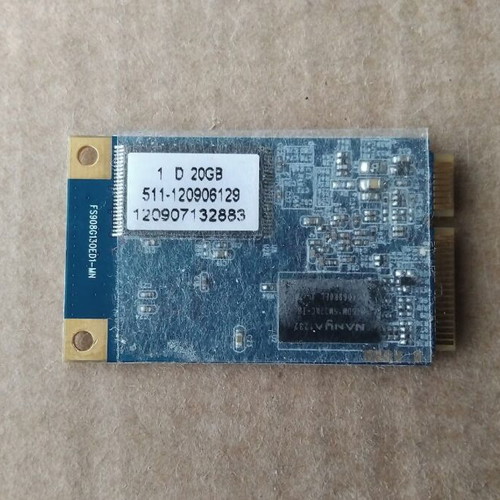 Phison Mini PCI-E SATA 20GB Solid State Drive SSD used