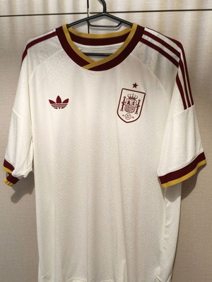 Adidas Spain 2026 εκτός έδρας ποδοσφαιρική φανέλα σε υπόλευκο, XL