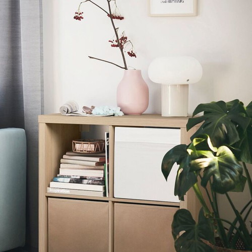 IKEA KALLAX shelf like new, wood/beige color