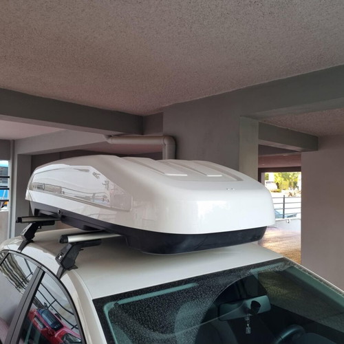 Modula Evo Car Roof Box used, 430 lt capacity, white matte