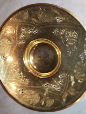 Διακοσμητικό 24 gold plated μεταχειρισμένο, διάμετρος 21,5 εκ.
