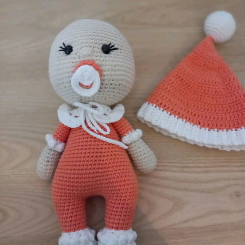 Baby amigurumi doll handmade new, 28 cm
