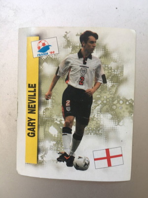 Χαρτάκι Gary Neville Αγγλία Μουντιάλ 98 σαν καινούργιο