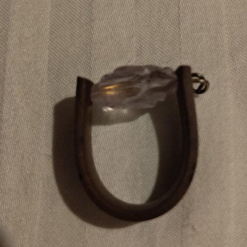 Ring with rose shape like new, brown