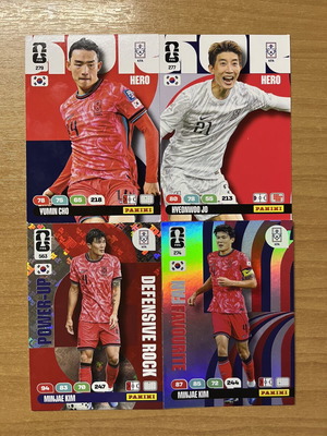 Panini Adrenalyn XL South Korea National Team Cards pack of 4 like new