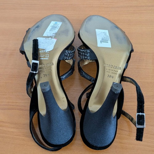 Roberto Cavalli women's sandals like new, size 36.5, black